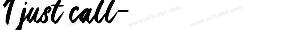 I just call字体转换